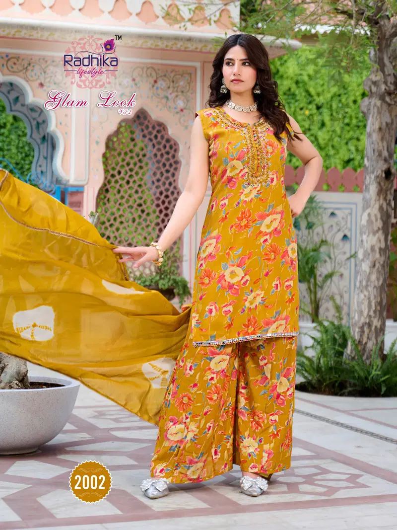 Radhika Glam Look Vol 2 Milano Silk Kurti With Bottom Dupatta