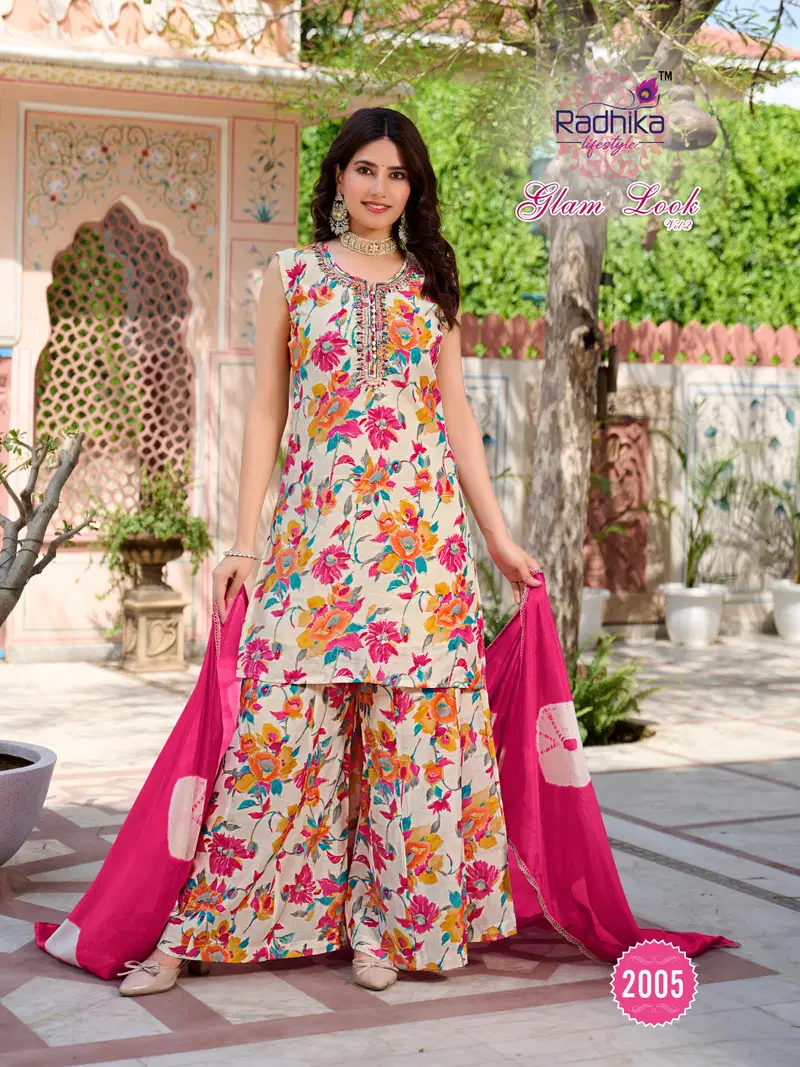 Radhika Glam Look Vol 2 Milano Silk Kurti With Bottom Dupatta