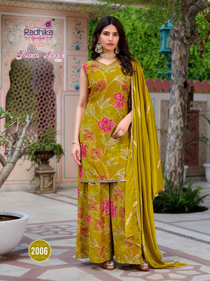 Radhika Glam Look Vol 2 Milano Silk Kurti With Bottom Dupatta