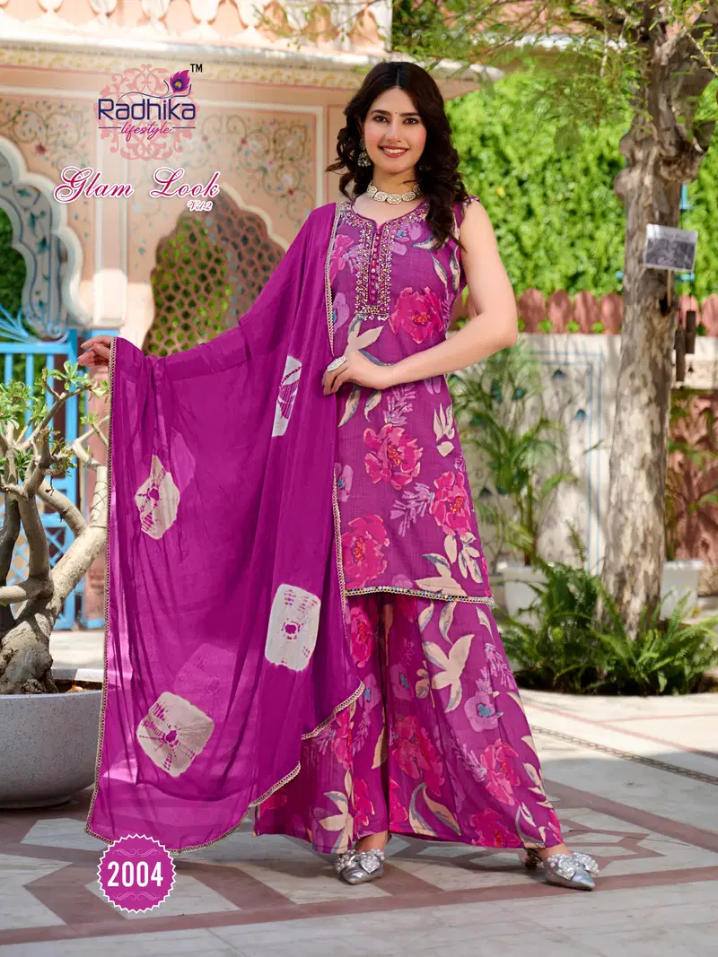 Radhika Glam Look Vol 2 Milano Silk Kurti With Bottom Dupatta