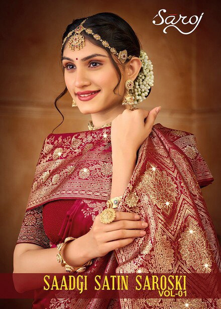 Saroj Saadgi Satin Saroski Vol 1 Satin Silk Saree Collection