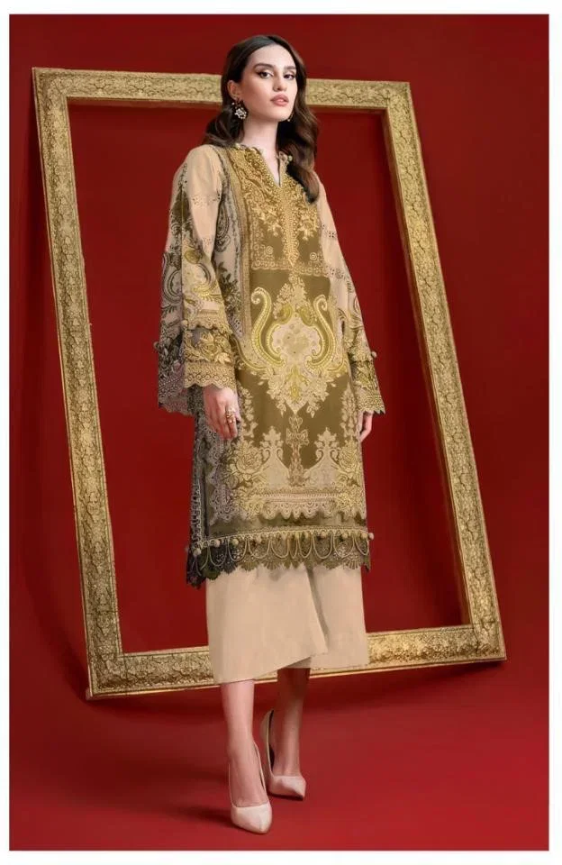 Alzohaib Az 1492 And 1500 Cotton Dupatta Cotton Embroidered Salwar Kameez