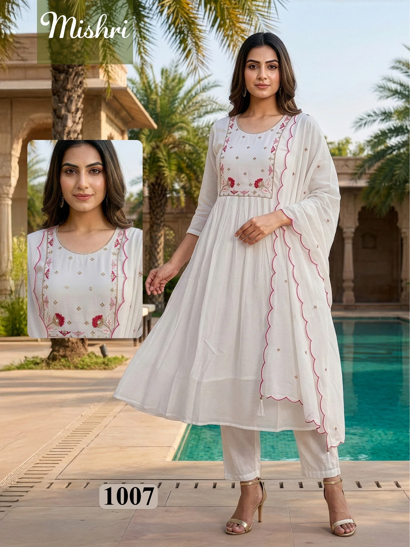Dnp Mishri Vol 2 Mal Chanderi Top Bottom With Dupatta Set