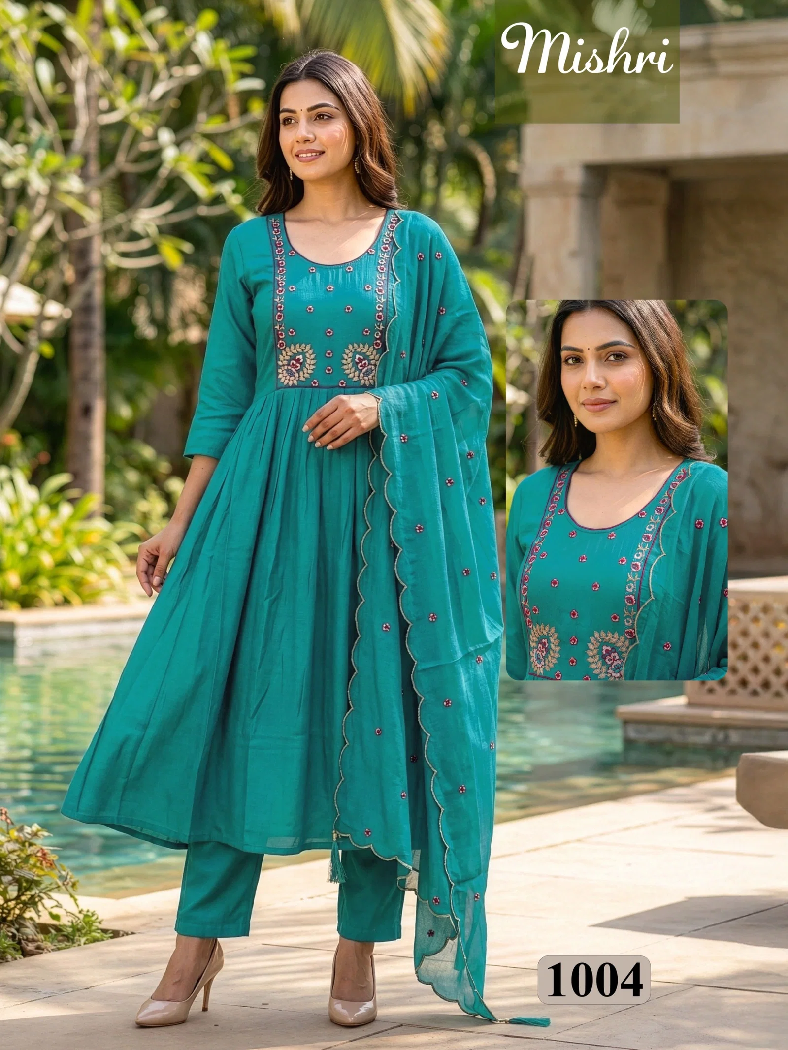 Dnp Mishri Vol 2 Mal Chanderi Top Bottom With Dupatta Set