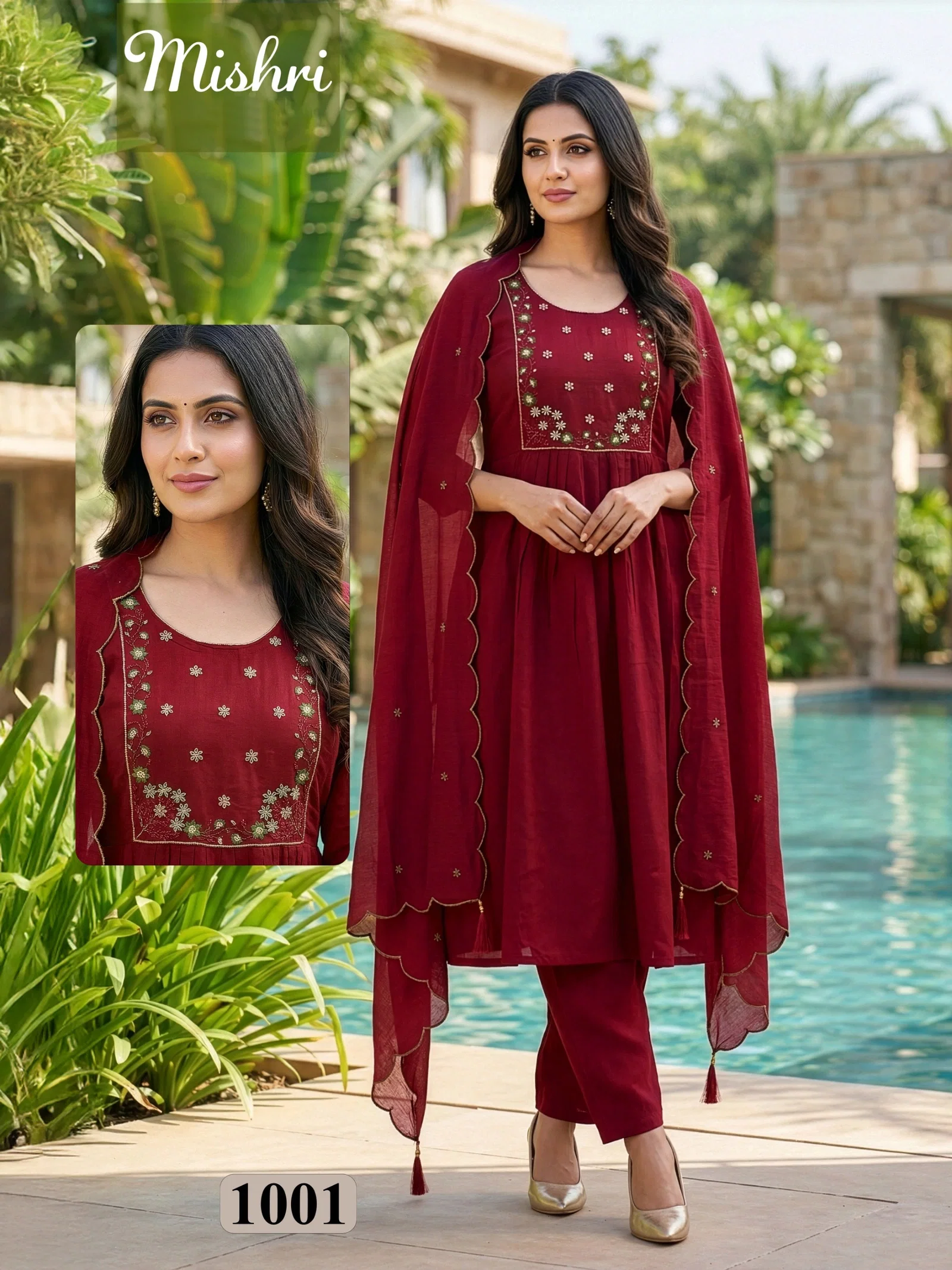 Dnp Mishri Vol 2 Mal Chanderi Top Bottom With Dupatta Set