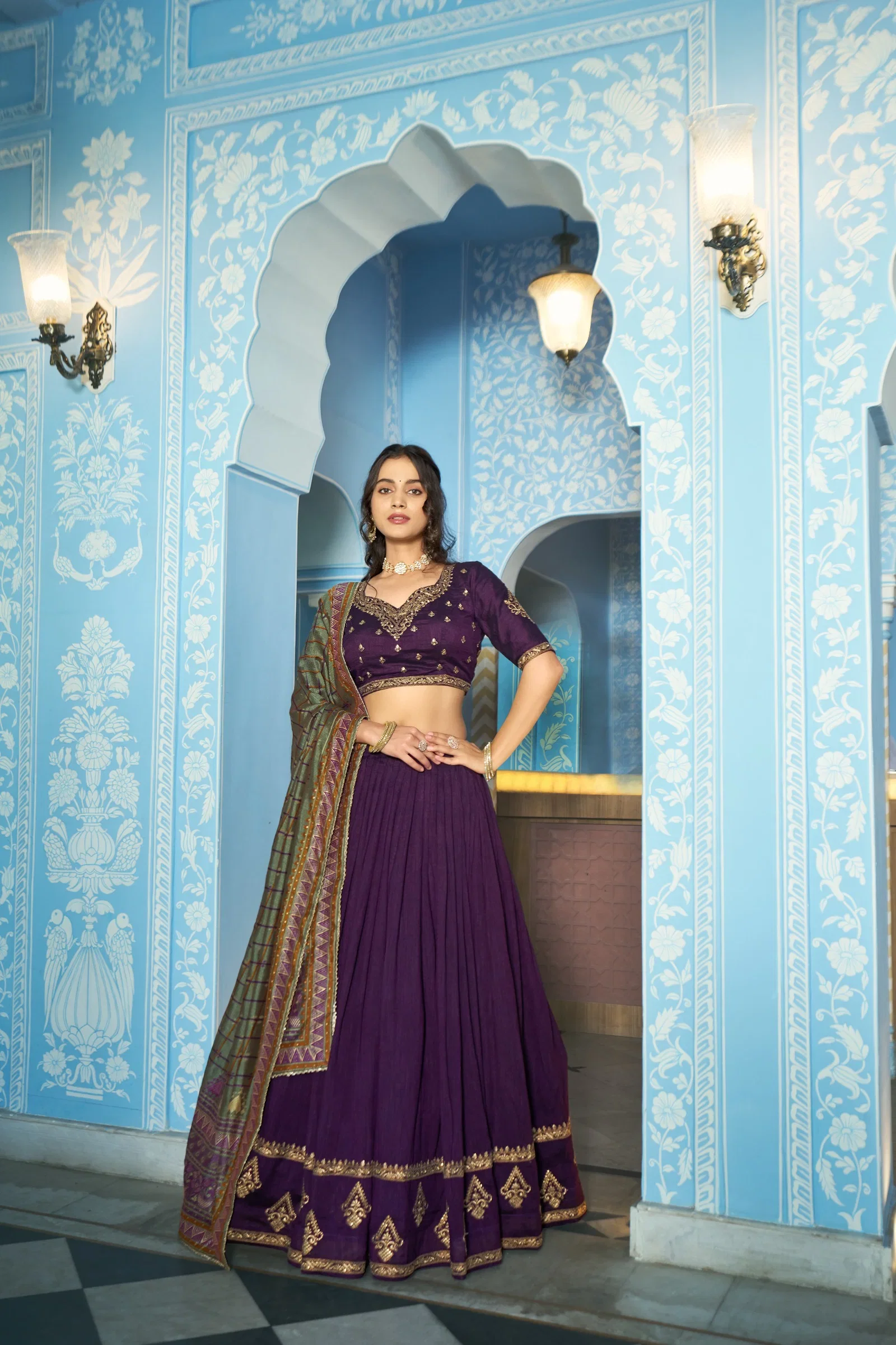Lekha YF 1205 Vichitra Silk Thread Embroidered Lehenga Choli Collection ₹ 7600