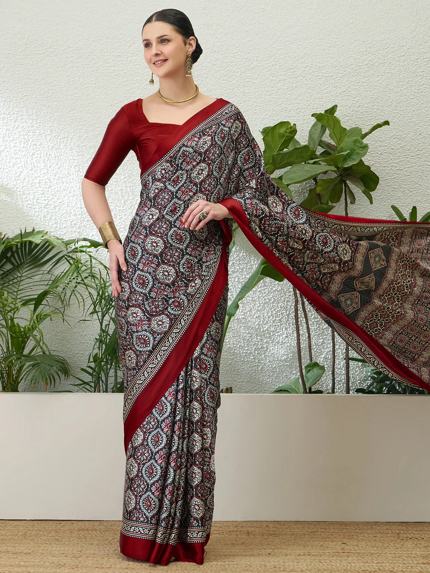Lux Vol 13 Pure Ajrakh Semi Modal Saree Collection