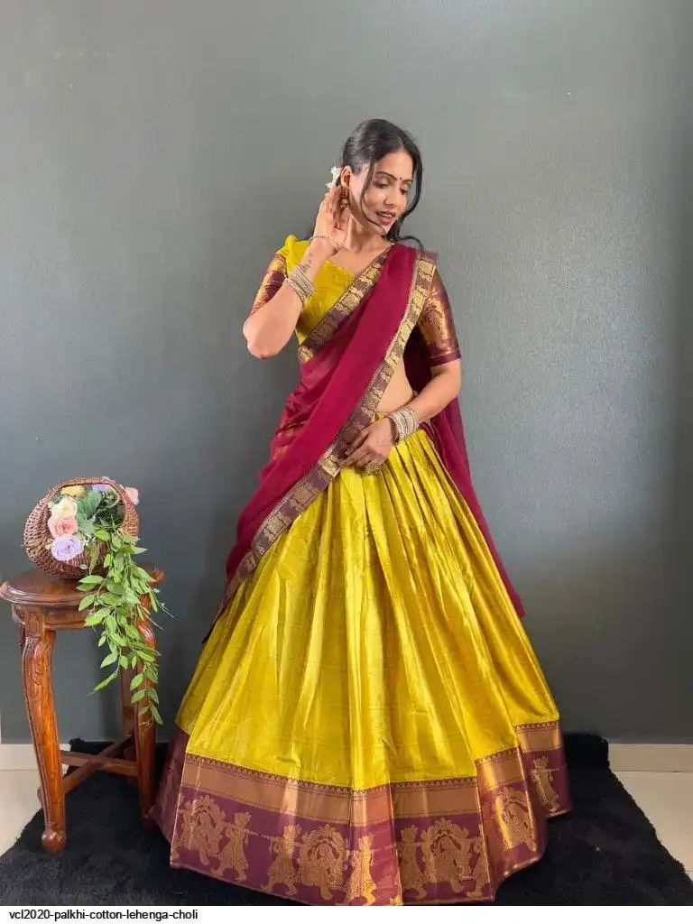 VCL2020 Palkhi Cotton Lehenga Choli