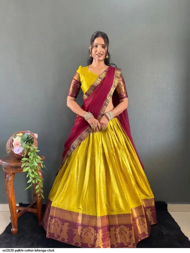 VCL2020 Palkhi Cotton Lehenga Choli
