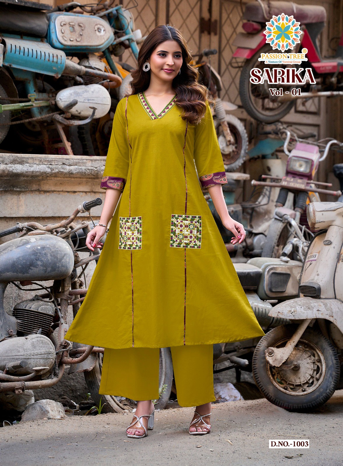 Sarika Vol 1 By Passion Tree Heavy Cotton Dhabu Kurta With Bottom