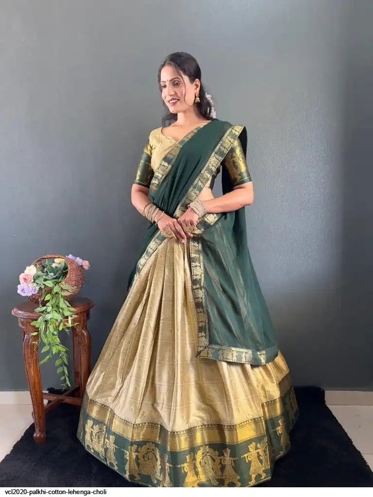 VCL2020 Palkhi Cotton Lehenga Choli
