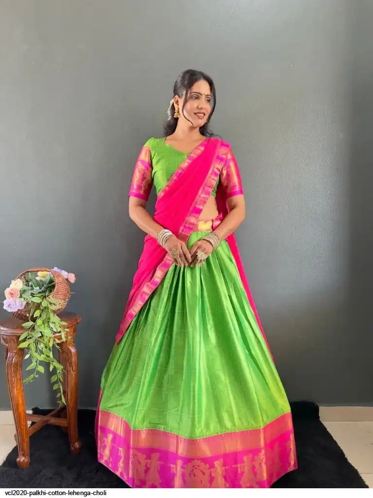 VCL2020 Palkhi Cotton Lehenga Choli