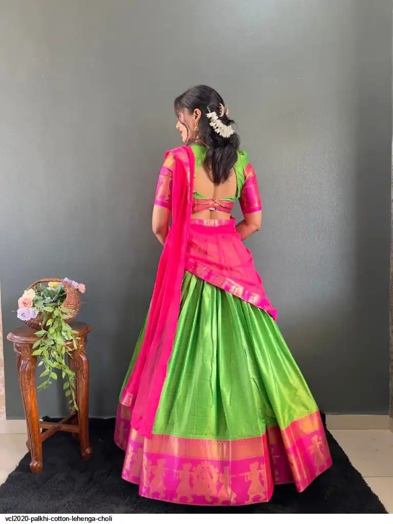VCL2020 Palkhi Cotton Lehenga Choli
