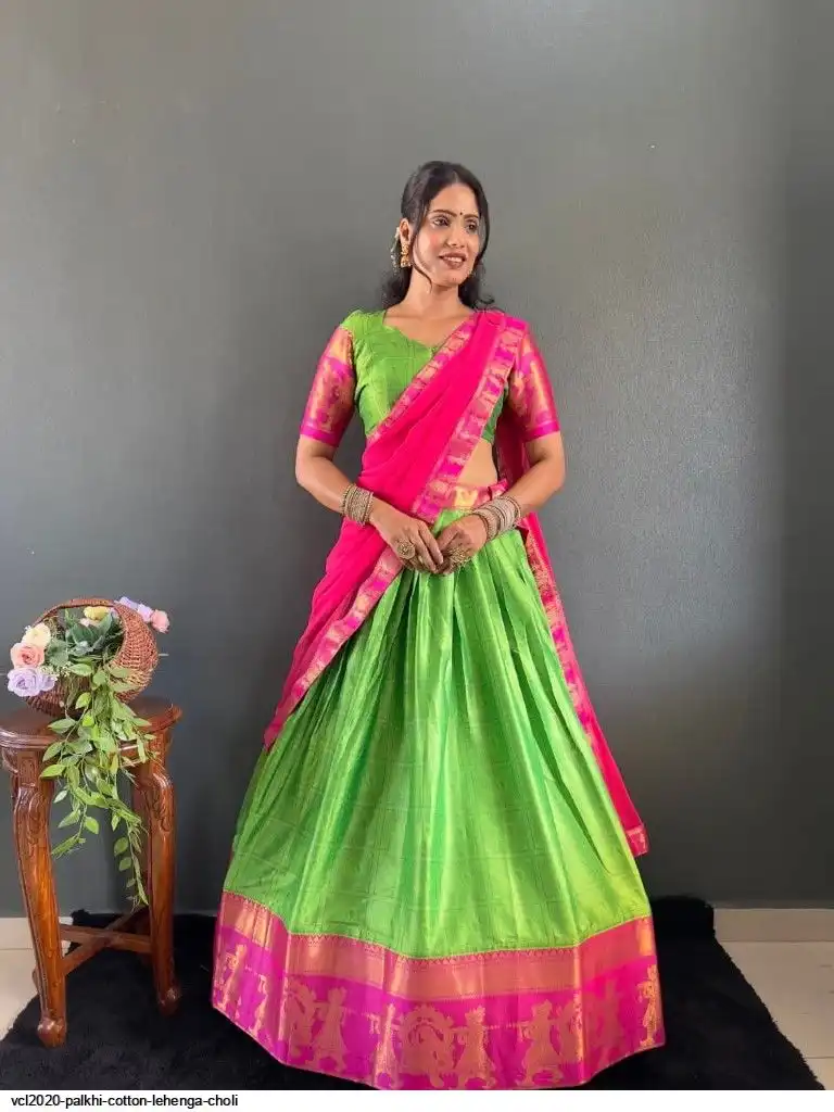 VCL2020 Palkhi Cotton Lehenga Choli