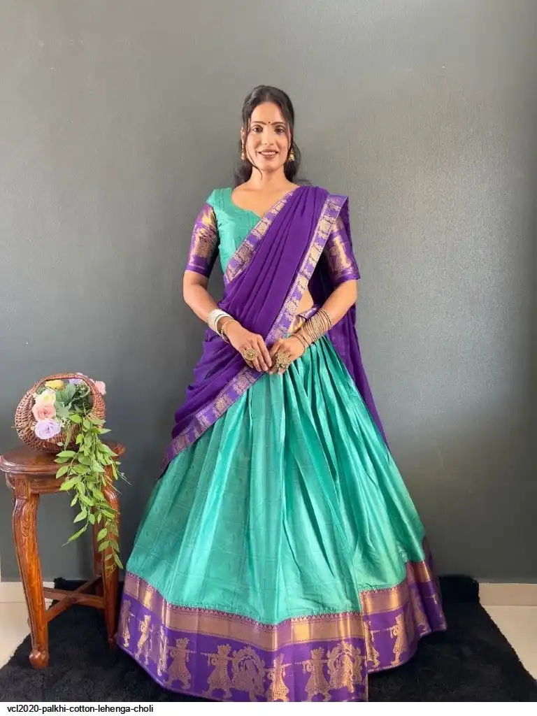 VCL2020 Palkhi Cotton Lehenga Choli