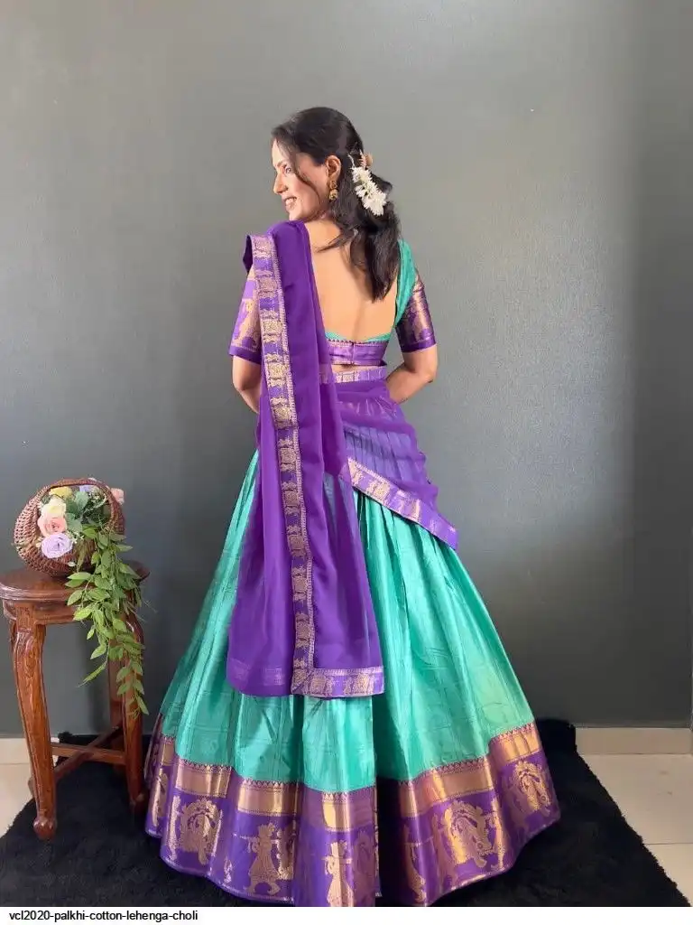 VCL2020 Palkhi Cotton Lehenga Choli