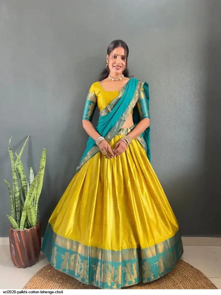 VCL2020 Palkhi Cotton Lehenga Choli