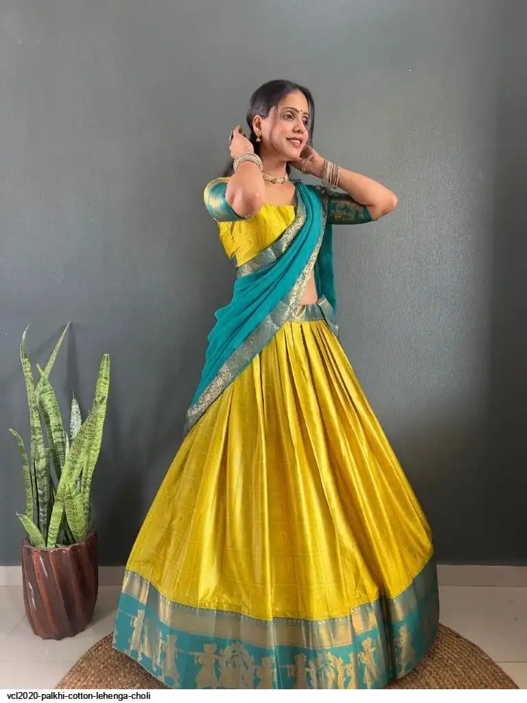 VCL2020 Palkhi Cotton Lehenga Choli