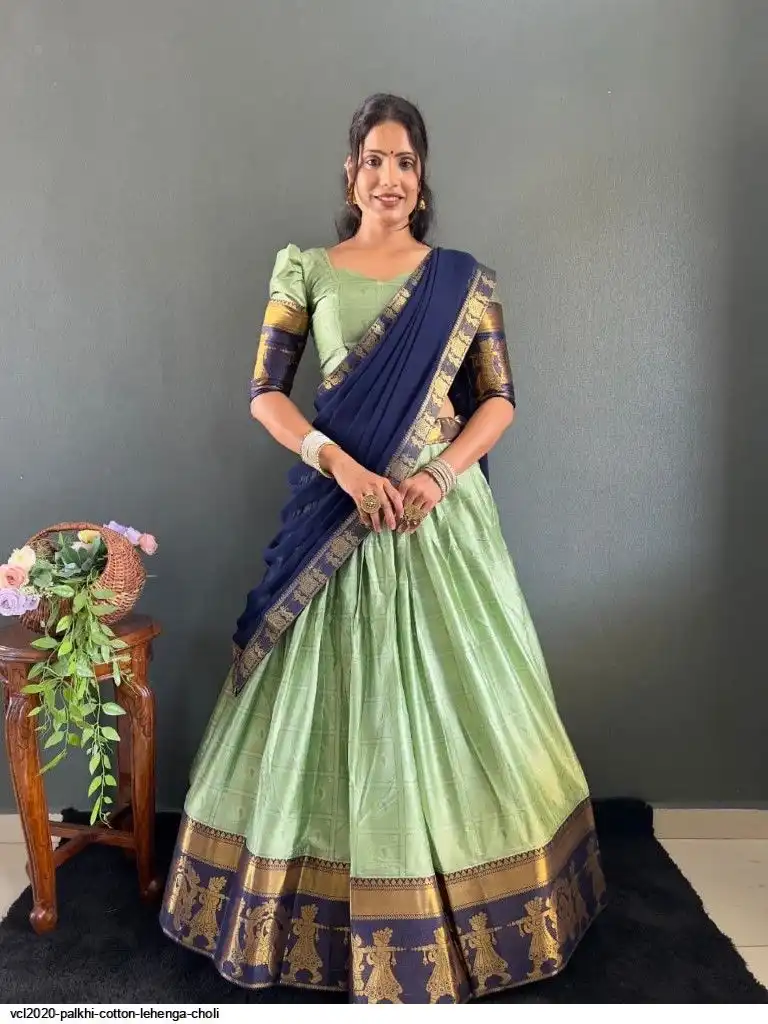 VCL2020 Palkhi Cotton Lehenga Choli