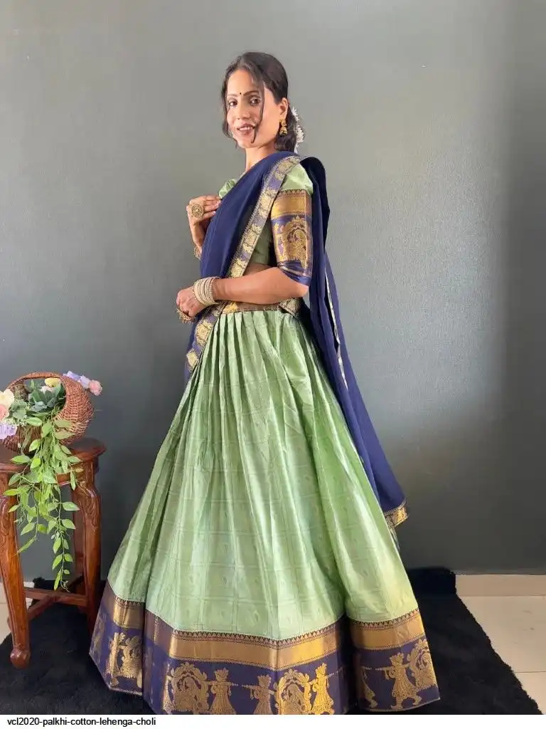 VCL2020 Palkhi Cotton Lehenga Choli