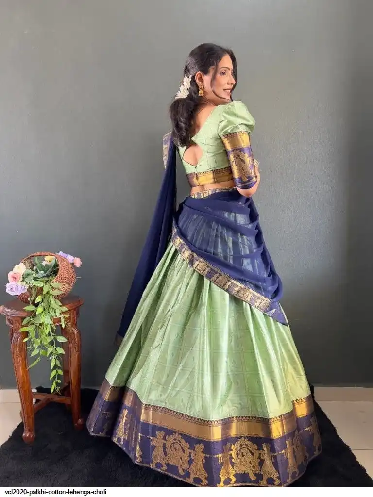 VCL2020 Palkhi Cotton Lehenga Choli