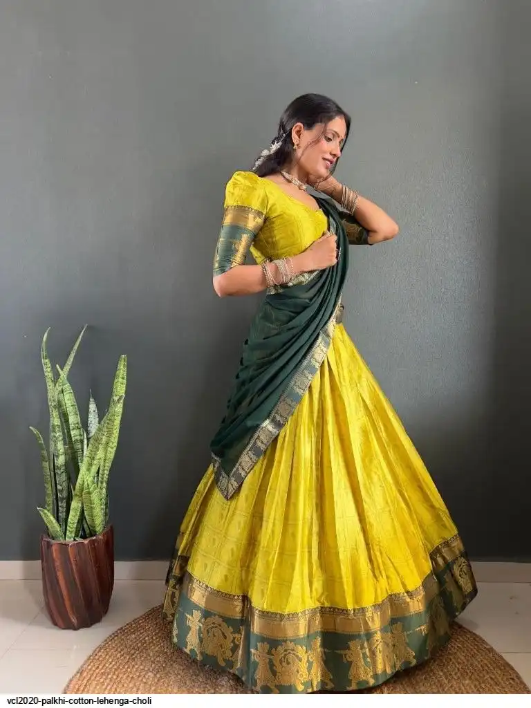 VCL2020 Palkhi Cotton Lehenga Choli
