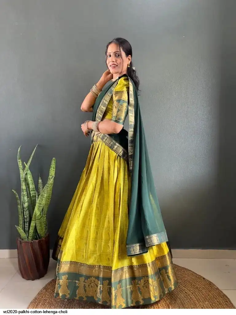 VCL2020 Palkhi Cotton Lehenga Choli