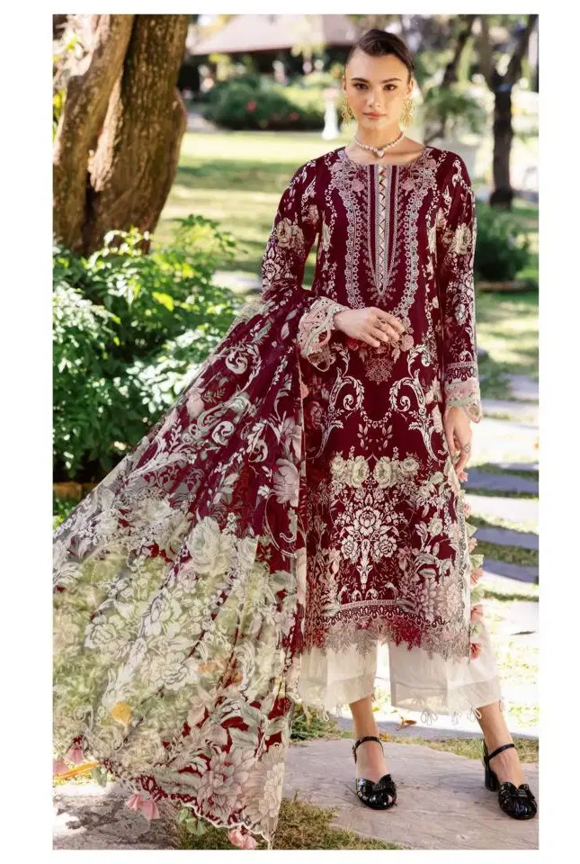 Alzohaib Az 1351 A To B Cotton Dupatta Cotton Embroidered Salwar Kameez