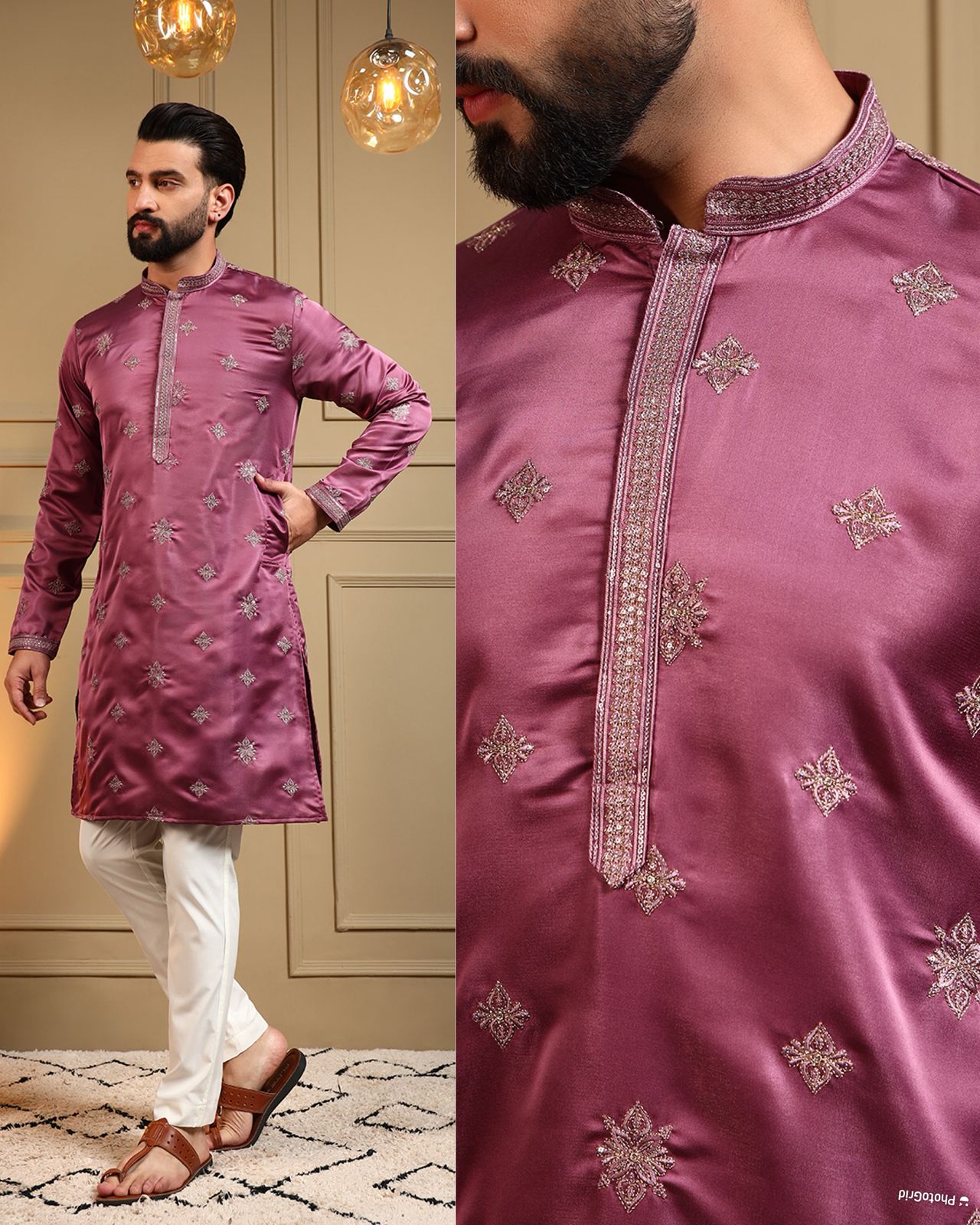 Lekha LI Grand Utsav Vol 3 Royal Silk Embroidery Sequins Work Kurta Pajama