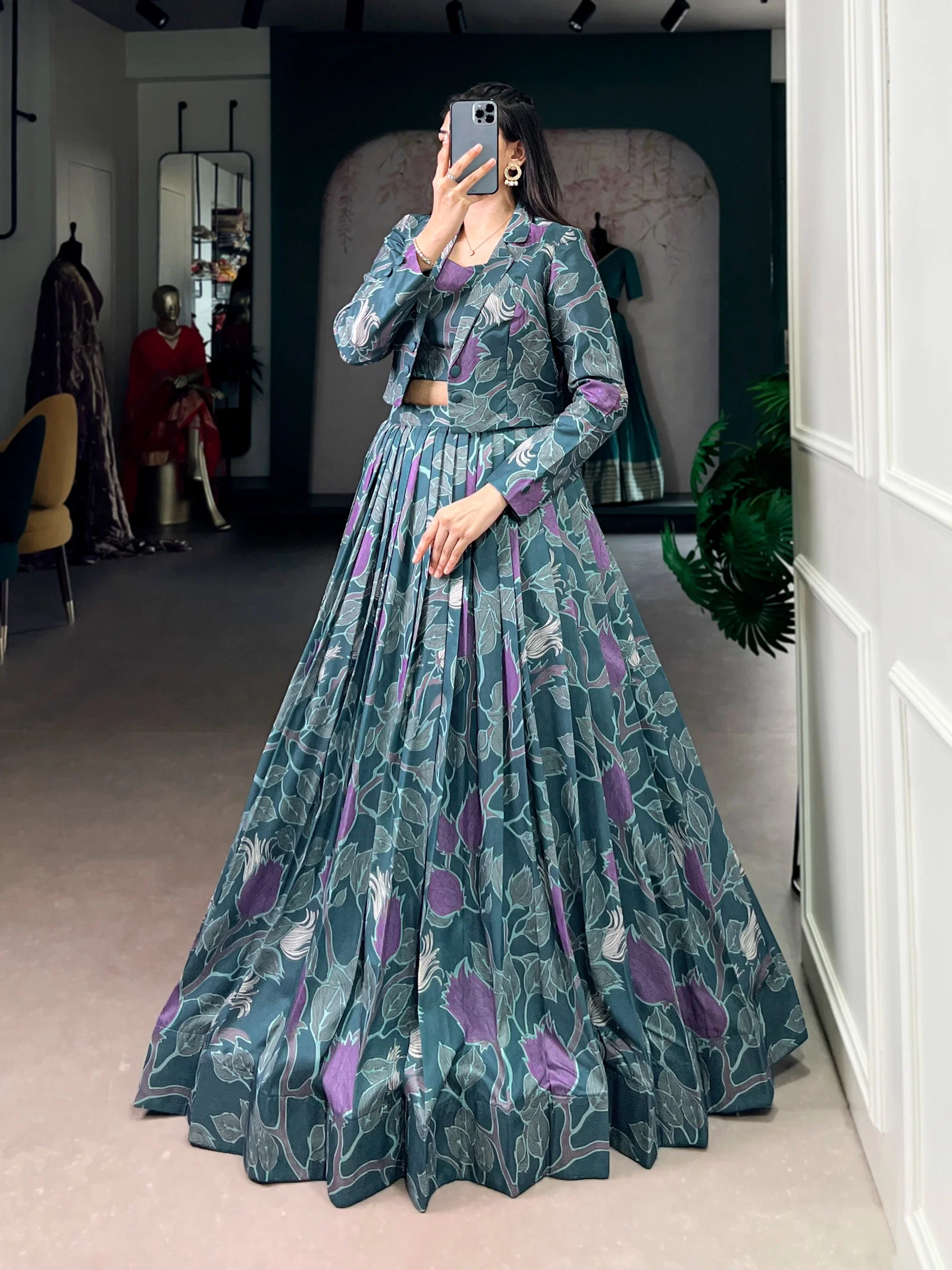 Lekha YF 1115 Tasar Silk Printed Indo Western Collection