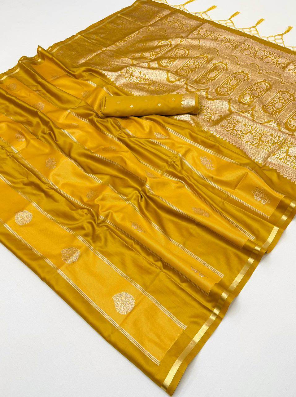 Rajtex Kanthkala Rose Satin Handloom Weaving Silk Saree Collection