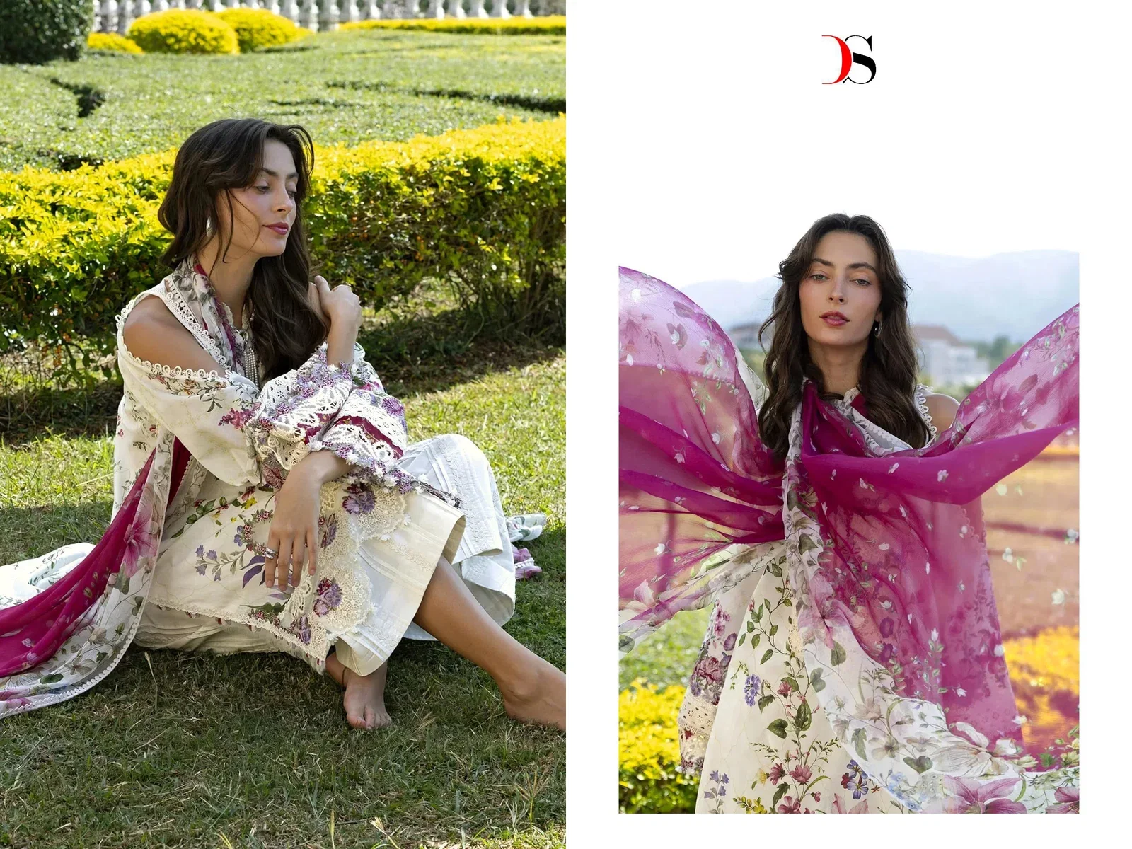 Deepsy Elaf Signature Chiffon Dupatta Cotton Embroidered Salwar Kameez