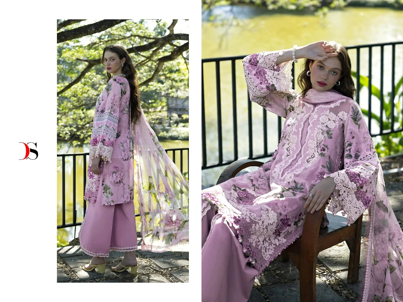Deepsy Elaf Signature Chiffon Dupatta Cotton Embroidered Salwar Kameez