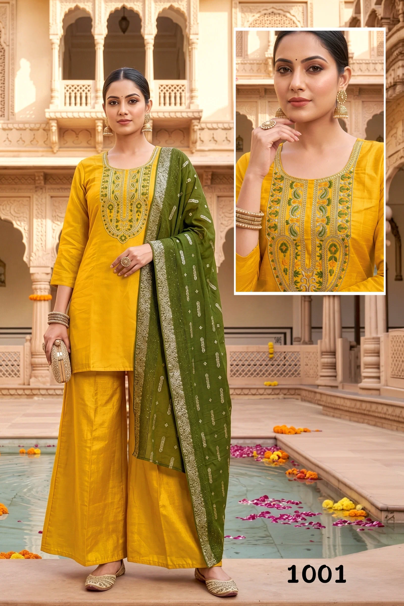 Dnp Glamour Roman Glass Top Bottom With Dupatta