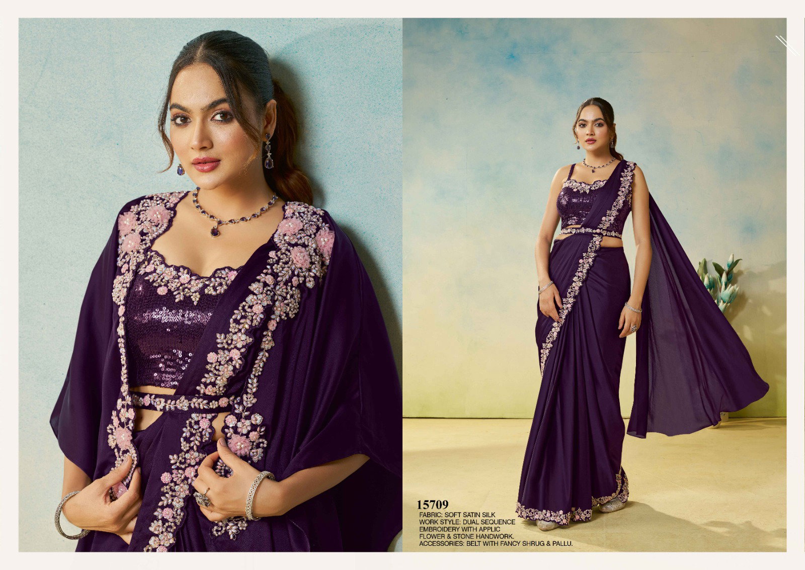 Mahotsav Mohmanthan 15700 Odyssey Satin Silk Designer Saree Collection