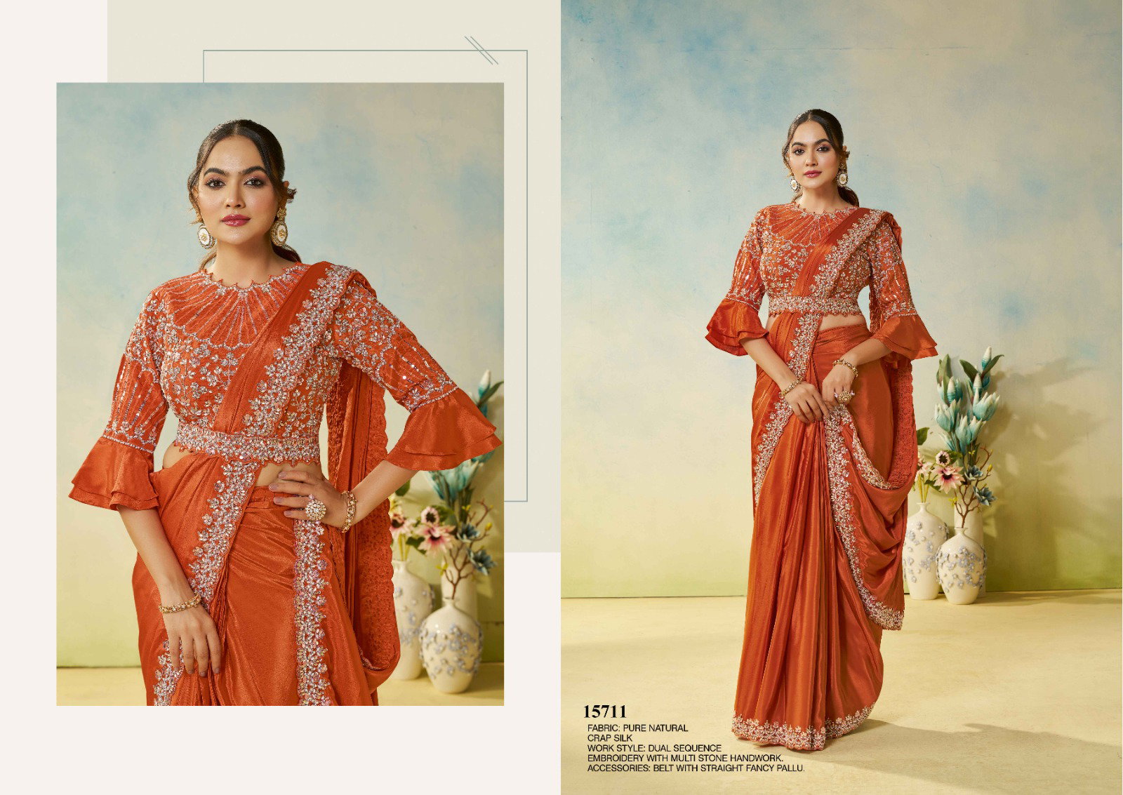 Mahotsav Mohmanthan 15700 Odyssey Satin Silk Designer Saree Collection