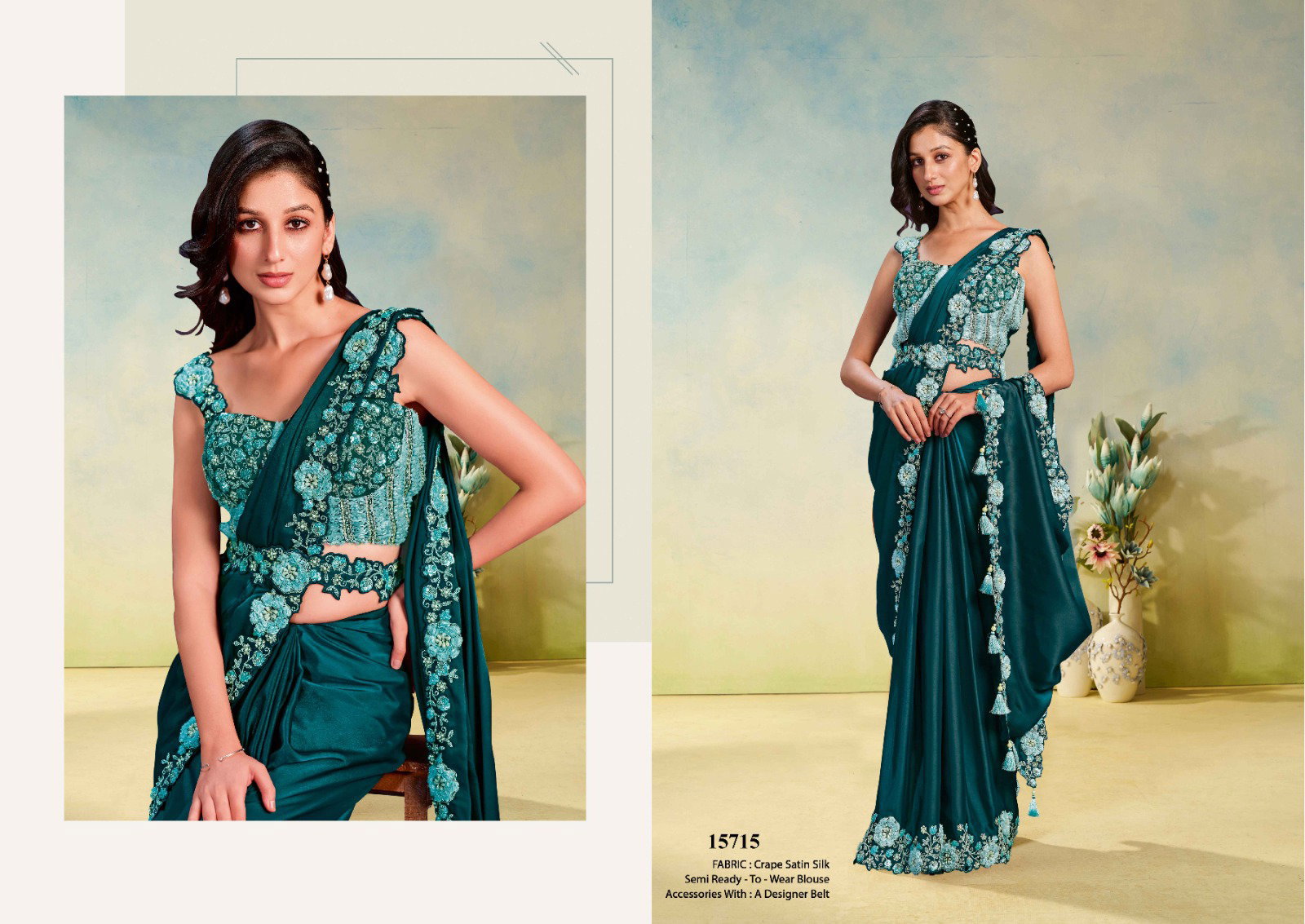 Mahotsav Mohmanthan 15700 Odyssey Satin Silk Designer Saree Collection