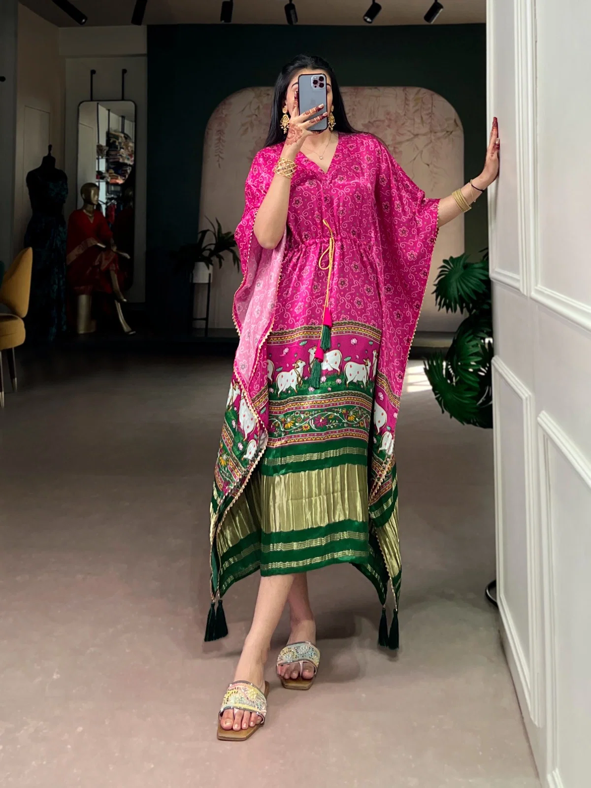 Lekha YF 3002 Gaji Silk Digital Printed Kaftan Collection