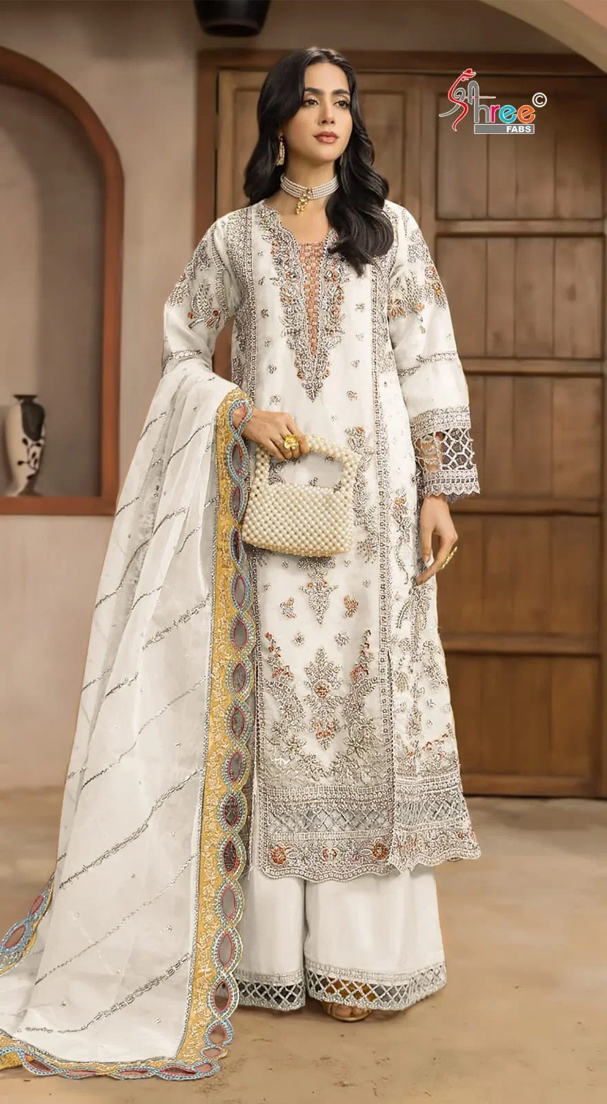 Shree Sf 5542 F To I Chiffon With Embroidery Pakistani Salwar Kameez