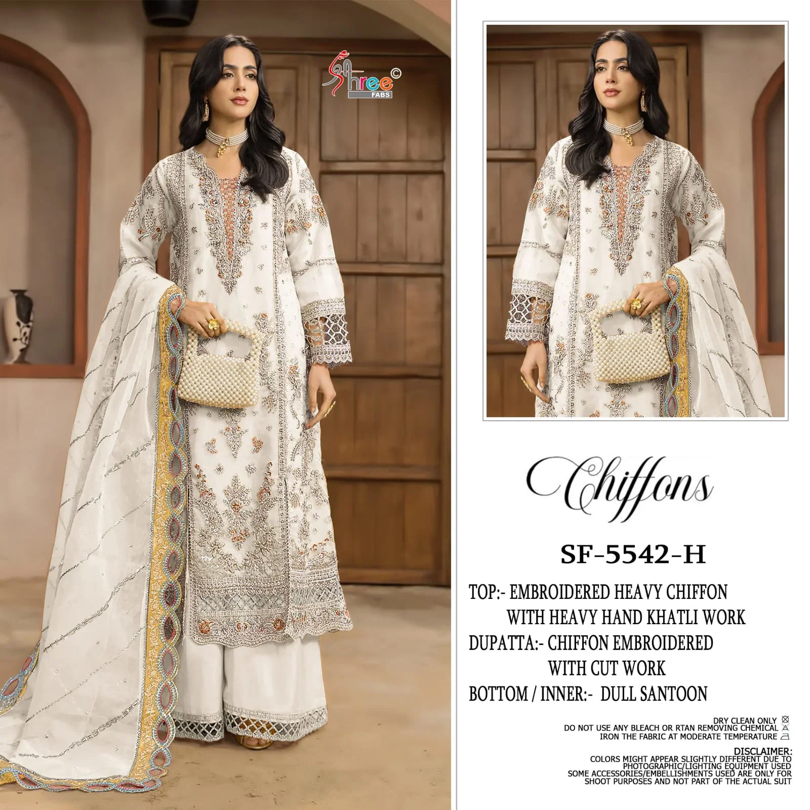 Shree Sf 5542 F To I Chiffon With Embroidery Pakistani Salwar Kameez