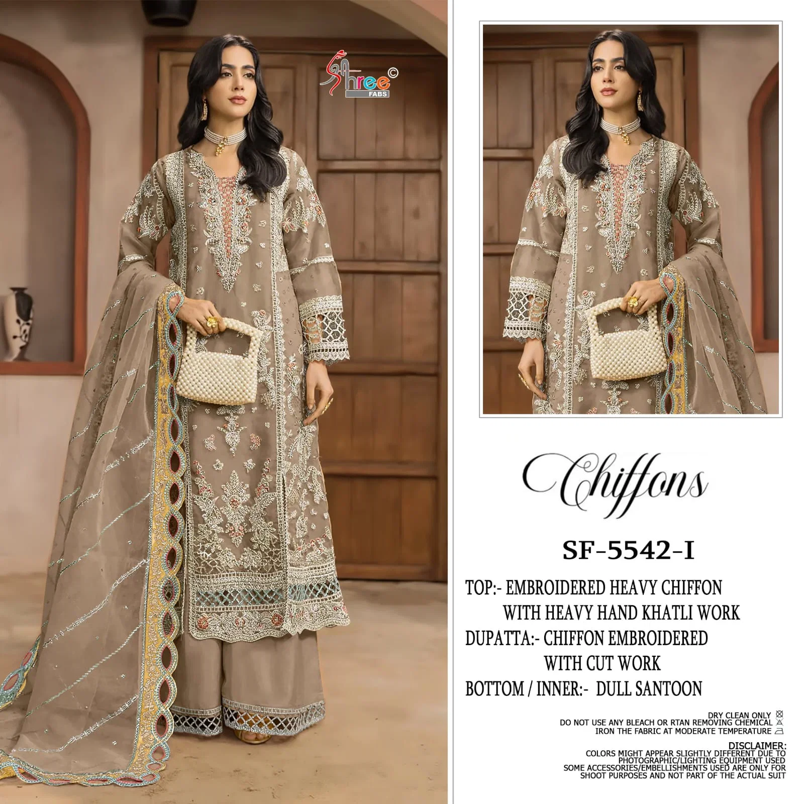 Shree Sf 5542 F To I Chiffon With Embroidery Pakistani Salwar Kameez