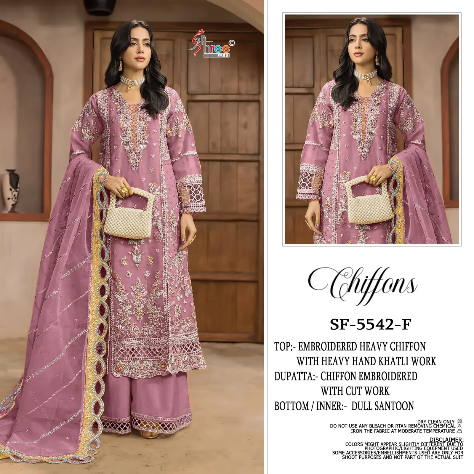 Shree Sf 5542 F To I Chiffon With Embroidery Pakistani Salwar Kameez