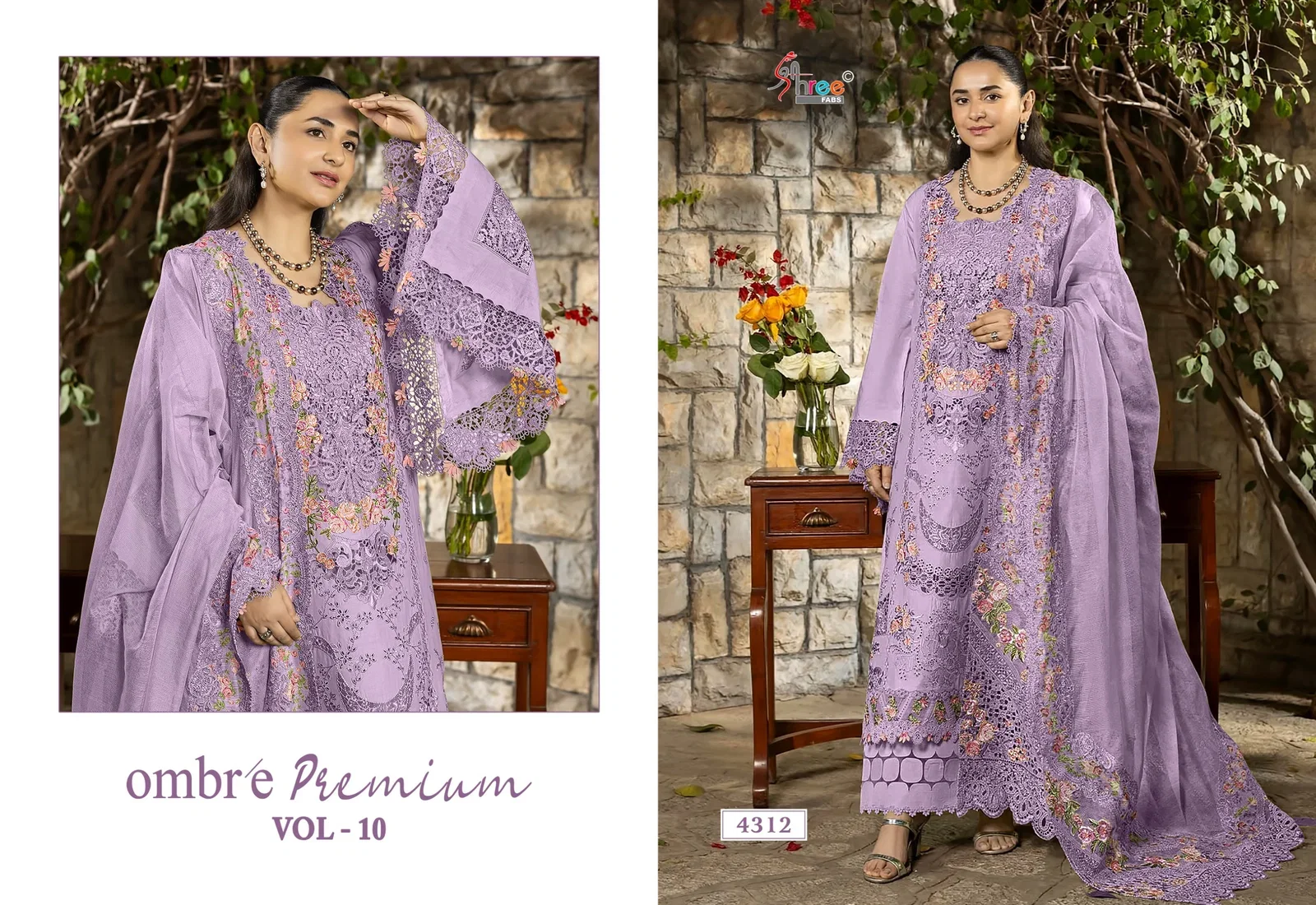Shree Ombre Premium Vol 10 Cotton Mal Dupatta Cotton Pakistani Salwar Kameez