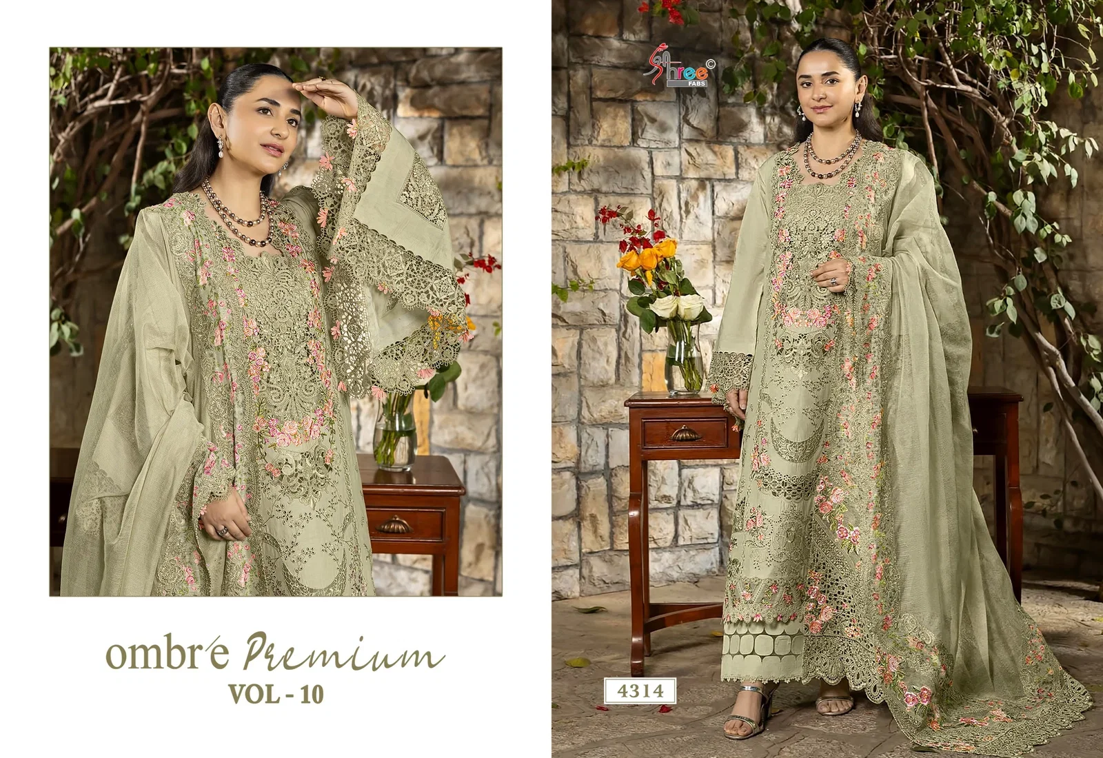 Shree Ombre Premium Vol 10 Cotton Mal Dupatta Cotton Pakistani Salwar Kameez