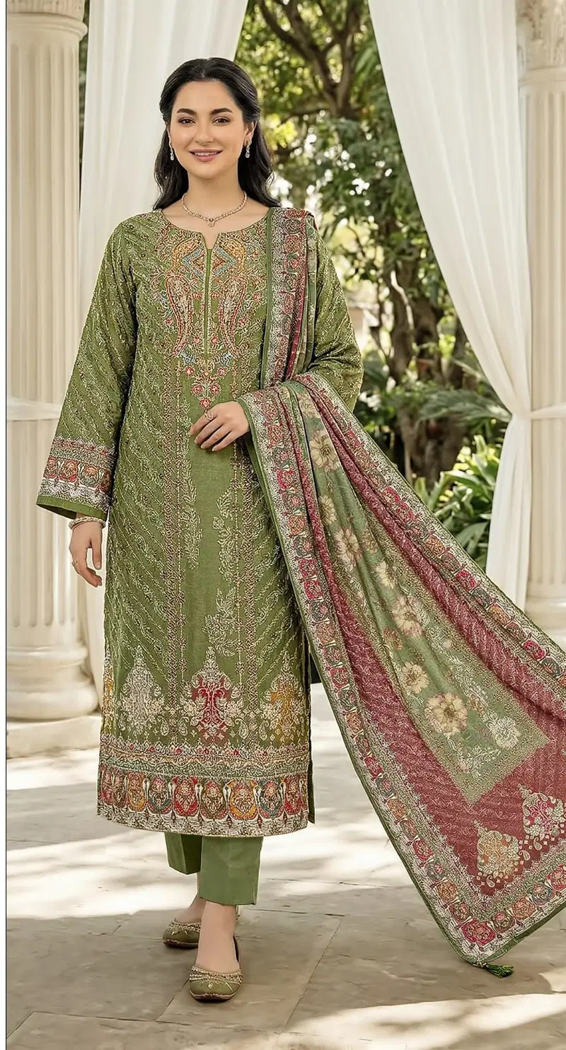 Shree Kt 347 Viscose Muslin Embroidered Salwar Kameez