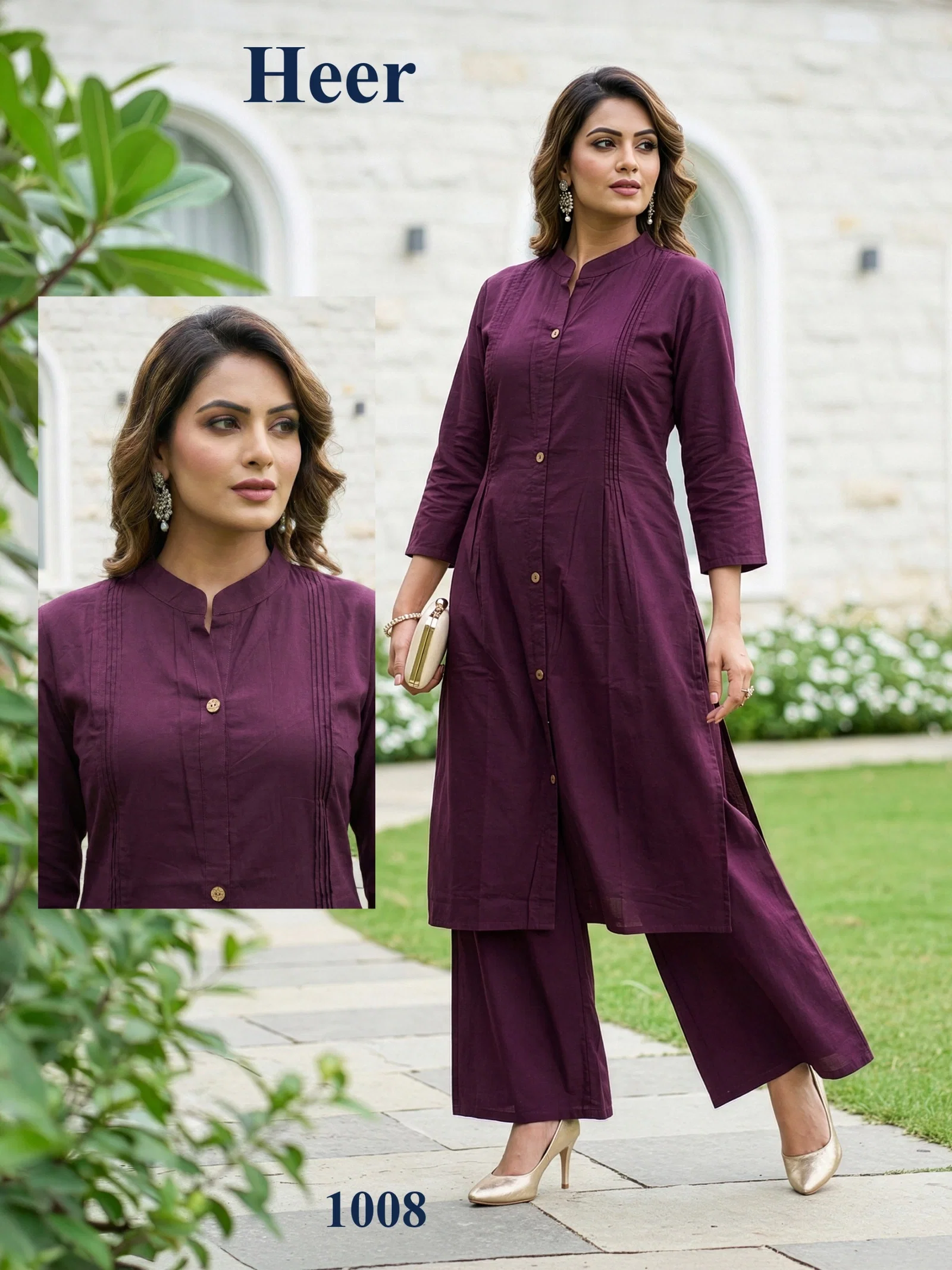 Dnp Heer Dhabu Cotton Top With Plazo Set