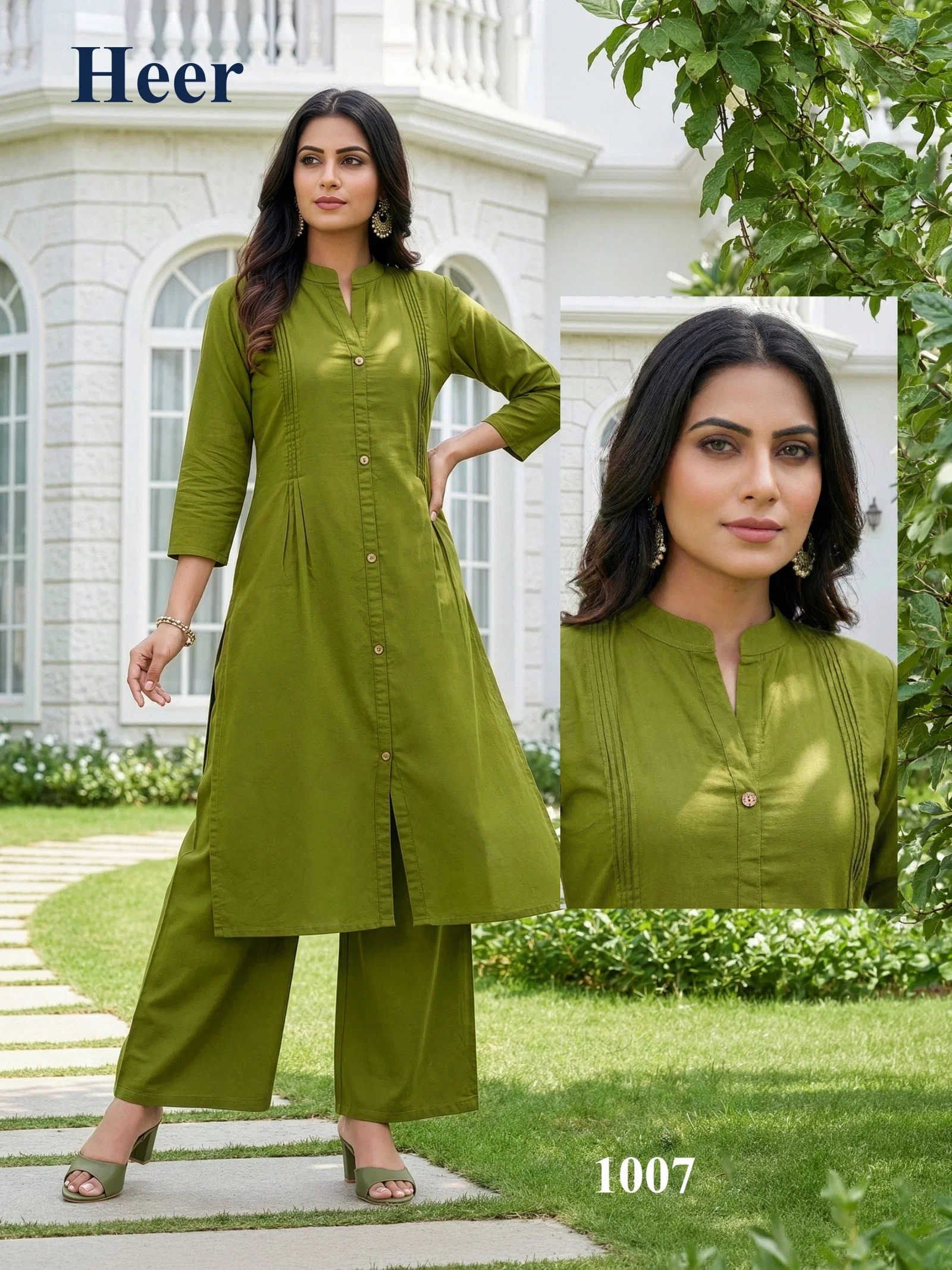 Dnp Heer Dhabu Cotton Top With Plazo Set