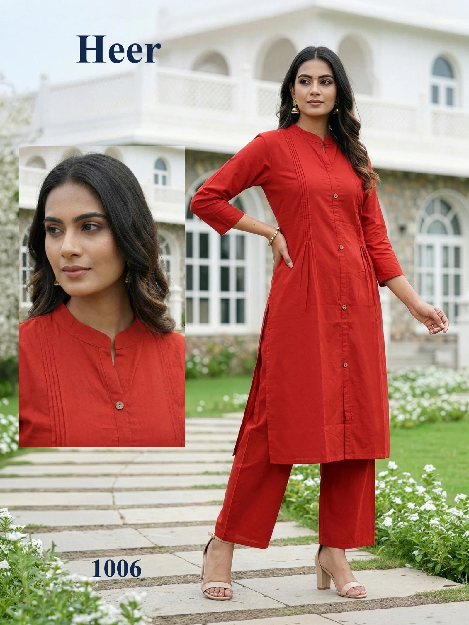 Dnp Heer Dhabu Cotton Top With Plazo Set