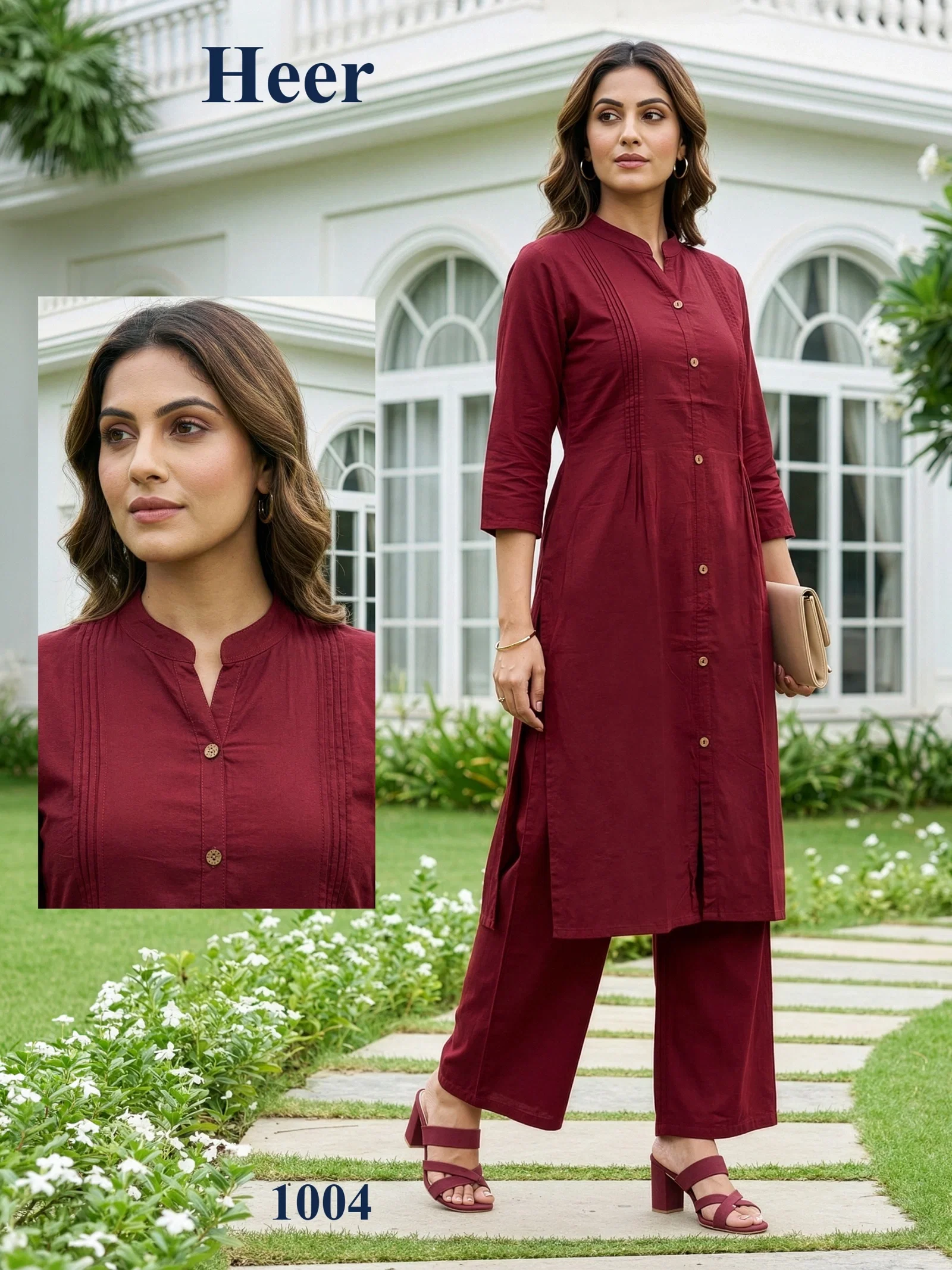 Dnp Heer Dhabu Cotton Top With Plazo Set