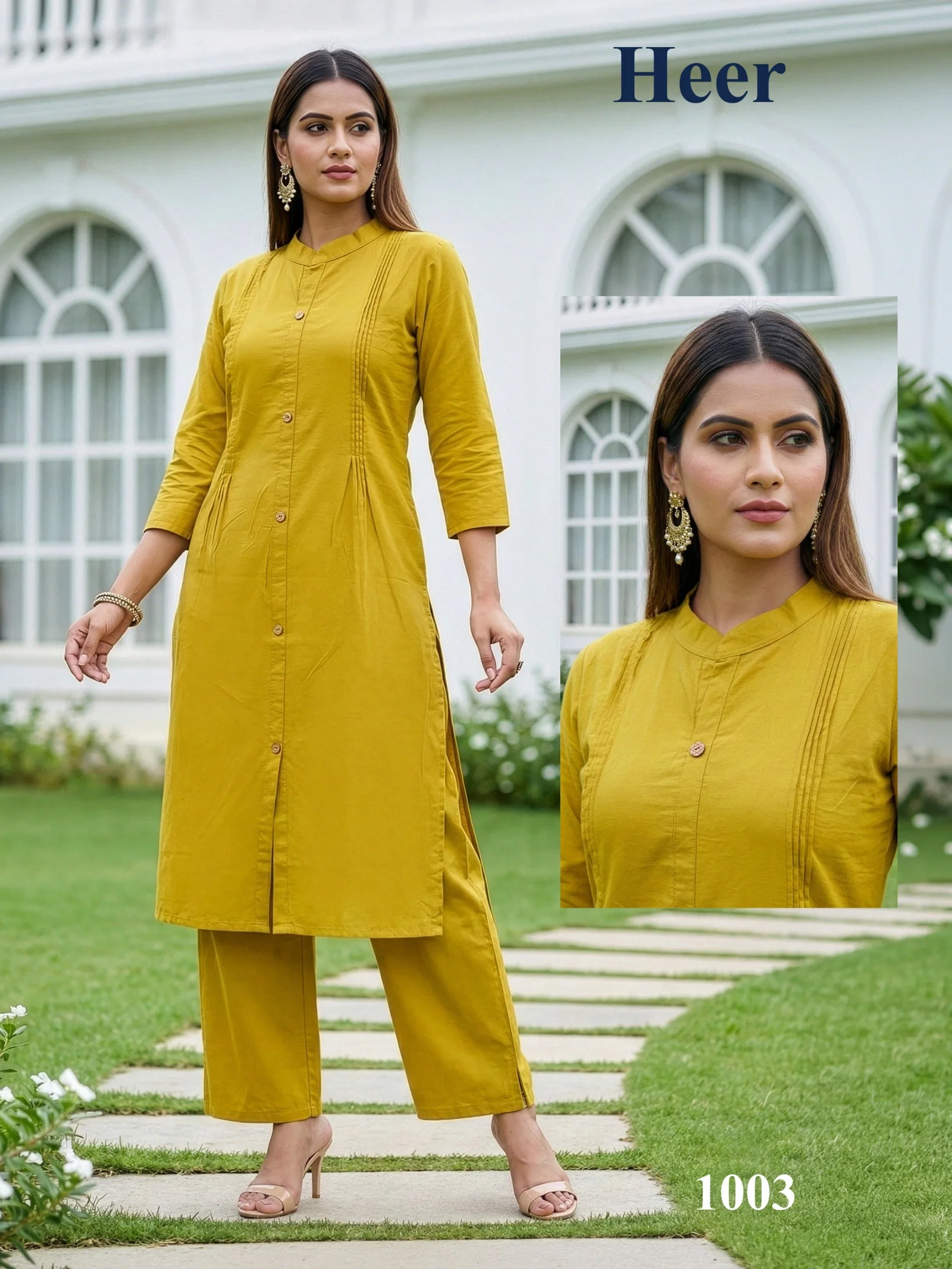 Dnp Heer Dhabu Cotton Top With Plazo Set